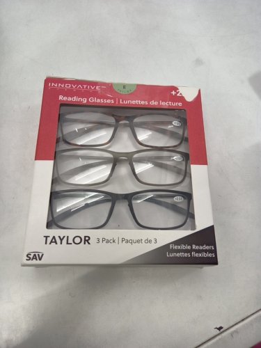3PK Innovative Eyewear TAYLOR Reading Glasses - +2.00 - Assorted Designs (Model: 8855200) image 2