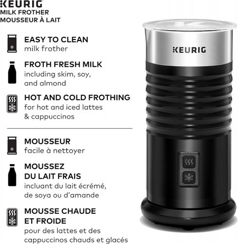 Keurig Milk Frother for hot and cold drinks - 177ml - black image 2