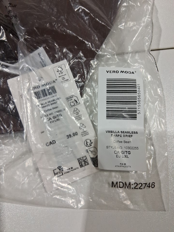 WOMEN'S VERO MODA silla SEAMLESS SHAPE BRIEF - LARGE/EXTRA LARGE - COFFEE BEAN - (style: 10302255) image 3