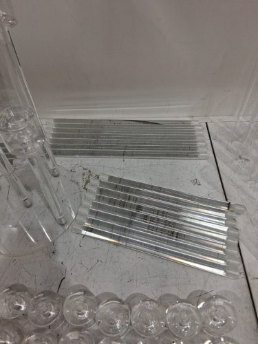 8PK 5 arm acrylic candelabra centerpiece - 26.5" x 8.5" - clear image 6
