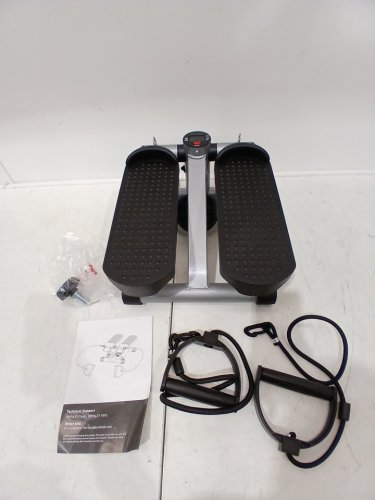 PORTABLE STAIR STEPPER WITH RESISTANCE BANDS - 300LBS MAX - SILVER (MODEL-TBJ-J01-V2-SR) image 3