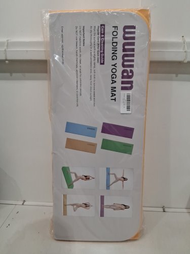 WUWAN thick FOLDING YOGA MAT - 10mm - 26" x 75" -  yellow image 2