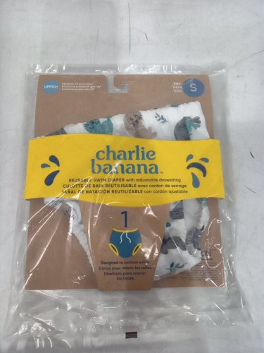 KIDS CHARLIE BANANA REUSABLE SWIM DIAPER- SMALL  - SEALLY image 2
