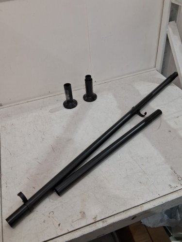 Umimile 1.26" Tension Curtain Rod Spring Closet Rod for Windows or Shower - 51" - 129" - black (model: w2-trod) image 3