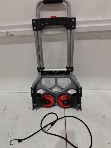 FOLDING HAND TRUCK DOLLY - 176LB CAP - SILVER/BLACK/RED (MODEL:2123A) image 3