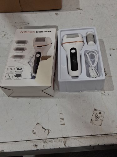astamon electric foot file & care kit - white (model: mjq-01-uk) image 5