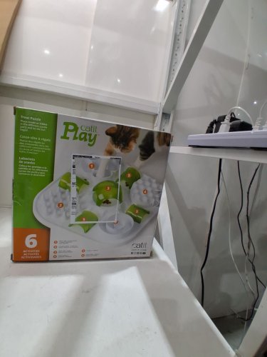 CATIT PLAY bpa free CAT TREAT PUZZLE WITH SIX ACTIVITIES - WHITE/GREEN (MODEL: 43010) image 2