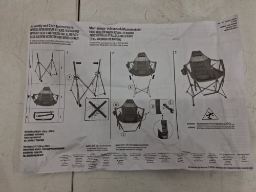 RIO PORTABLE FOLDABLE SWINGING HAMMOCK CHAIR WITH CARRYING BAG - 300LB MAX - BLUE/GREEN (MODEL: 1819465/GRSW02) image 6