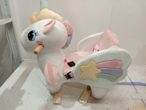 funlio toddlers unicorn rocking horse - 25" x 27" x 14" - white image 7