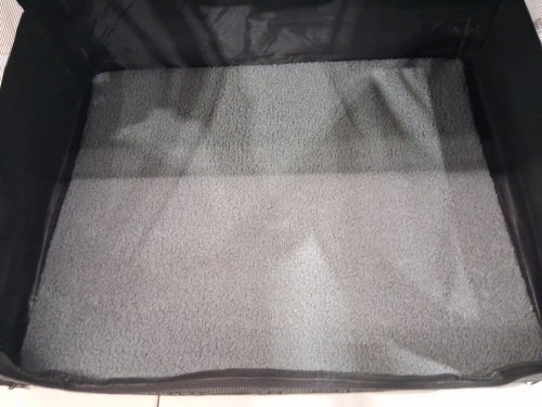 Foldable vented soft pet crate for car travel - small - orange/black image 4