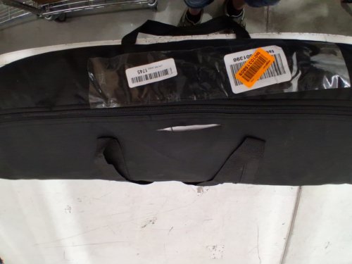 indoor/outdoor portable projector screen with stand - 16:9/120"  - black/white (model: zg-pj100) image 2