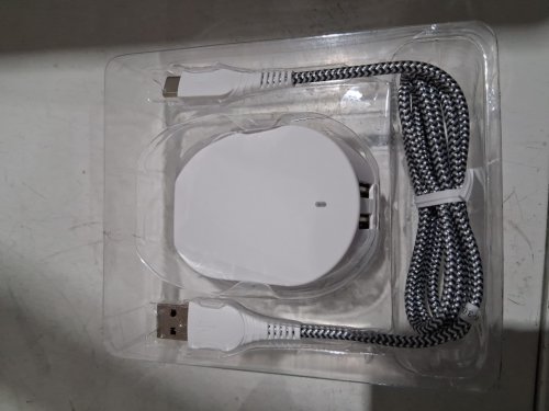 onn. Dual-Port Wall Charging Kit with USB-A to USB-C Cable - WHITE image 3