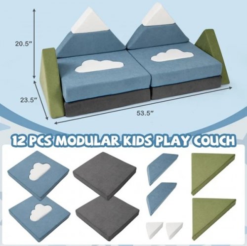12PC True Little North Modular Adventure Play Couch Set for kids - Multicolour (Model: HY10507) image 2
