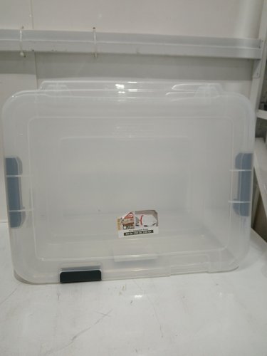 sterilite HingeLID Storage Box - 40 Qt - CLEAR image 2