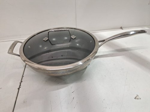 HENCKELS PARADIGM DUAL PERFORMANCE TRI-PLY WOK WITH LID - 12" - GREY/STAINLESS STEEL (MODEL: 1883276) image 3