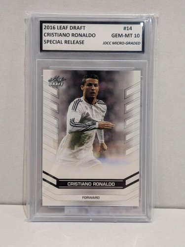 CRISTIANO RONALDO FIFA CARD - JDCC GEM MINT 10 - 2016 LEAF DRAFT #14 image 2