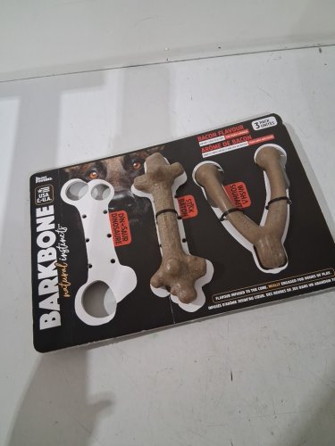 2pk petmate barkbone natural instincts dog chew toys - bacon flavor (model: 1705077) image 2