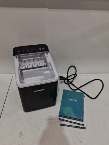 EUHOMY SELF-CLEANING BULLET COUNTERTOP ICE MAKER WITH ICE SCOOP - MAKES 27LB PER DAY - BLACK (MODEL: im021-bbl-caeh / IMB1008CA-UL) image 3