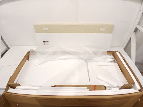 HOMEFORT Shoe Bench with Lift Top Storage - 41.3" x 14.9" x 18" - White/beige (Model: PG-02SB008A-WH103) image 6