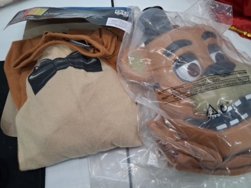 3PC BOYS RUBIES FIVE NIGHTS AT FREDDY'S "FREDDY" COSTUME WITH JUMPSUIT, MASK AND GLOVES - SMALL (4-6) - BROWN (STYLE: 640330) image 3