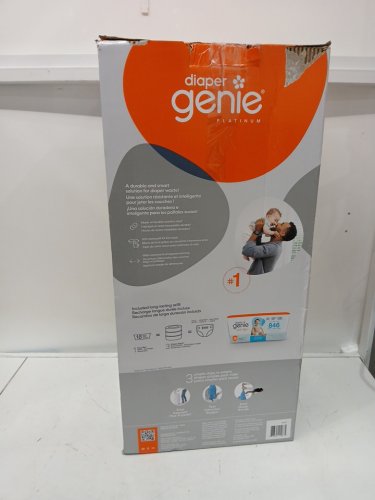 Playtex Diaper Genie Signature Platinum Diaper Pail with 18 bags refill roll- 27" - white (model: I000808) image 2