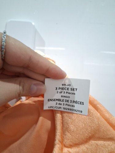3PC BLUEY BINGO WITH FLAPPY BUTTERFLY CLASSIC COSTUME - SMALL (4-6) - ORANGE image 3
