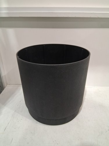 tierra verde alto recycled rubber self watering planter - 15" x 15" - black (model: mt5100768) image 3