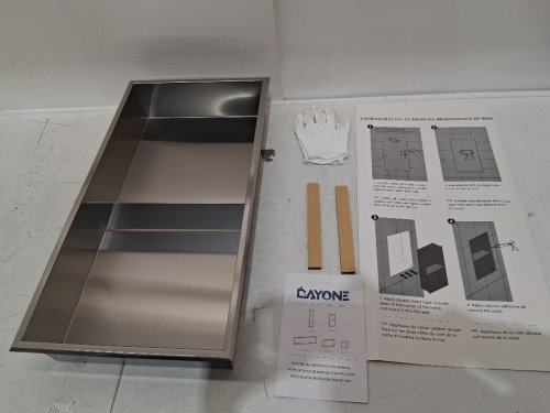 DAYONE stainless steel shower niche - 12"x24" - white image 3