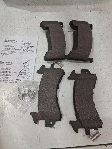 6pc positive plus/cmx brake pads and front disk brake rotor hubs - for various chevy/Pontiac/ models - (MODEL: PPF-D154 / 8-5064) image 3