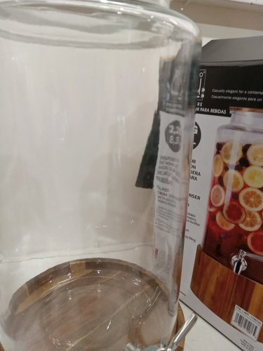 Studio TU Glass Drink Dispenser With Acacia Wood Stand - 8.3L - Brown (Model: TPT-V8423-CA / 1796162) image 3