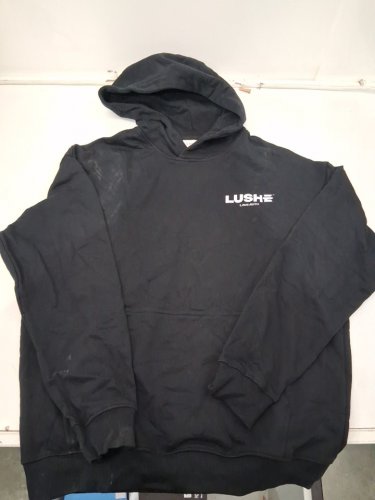 UNISEX 'LUSHE' BRANDED CUSTOM HOOODIE - MEDIUM - BLACK image 2