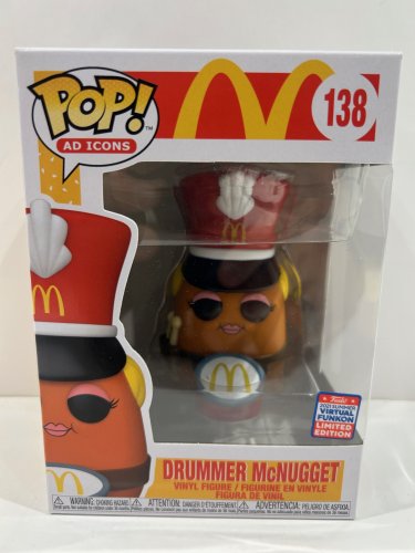 Funko pop! **2021 summer virtual funkon** Ad icons: Mcdonalds - drummer McNugget vinyl figure (#138) image 2