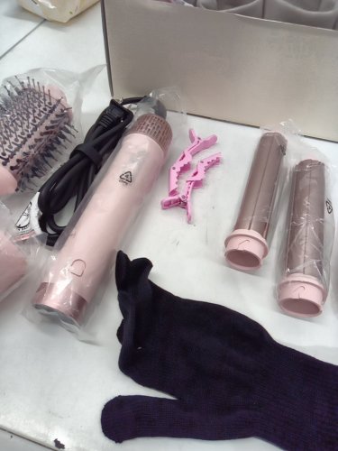 mescomb 5-in-1 Hair Styler/Dryer Brush WITH High-Speed Hot Air AND TRAVEL CASE - 1400W - LIGHT PINK (MODEL: hl-3030c) image 6