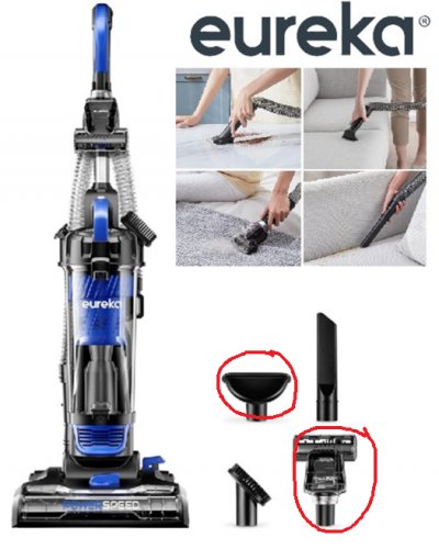 EUREKA POWERSPEED CORDED LIGHTWEIGHT UPRIGHT BAGLESS VACUUM CLEANER WITH ACCESSORIES - DARK BLUE (model: neu280c) image 7