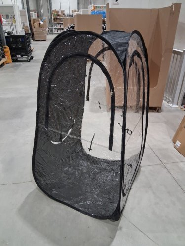 OUTDOOR WEATHER POD WITH CARRY BAG AND GROUND SPIKES - 5FT X 30" X 44" - CLEAR/BLACK image 4