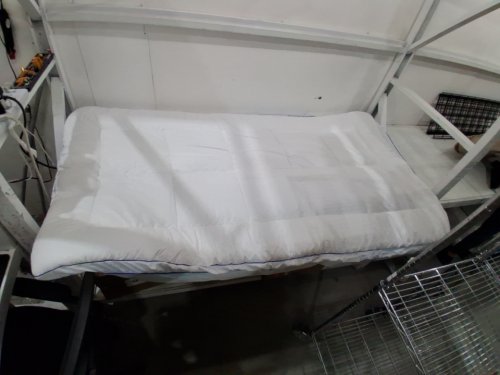 pillow top mattress topper with elastic bands - twin - 39" x 75" - white image 2