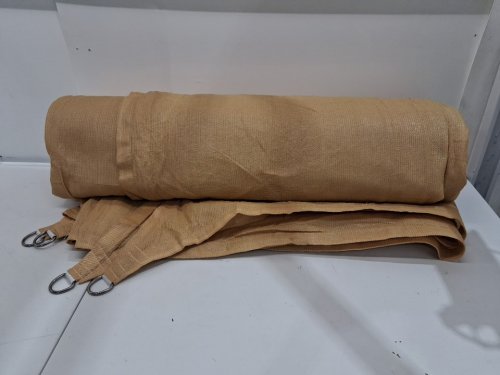 UNIVERSAL SUN SHADE SAIL FOR BACKYARD DECK - 21FT x 21FT - SAND/beige image 5