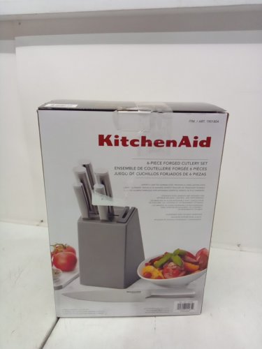 6pc kitchenaid forged german steel cutlery knife set - grey/stainless steel - (model: 1901804) image 2