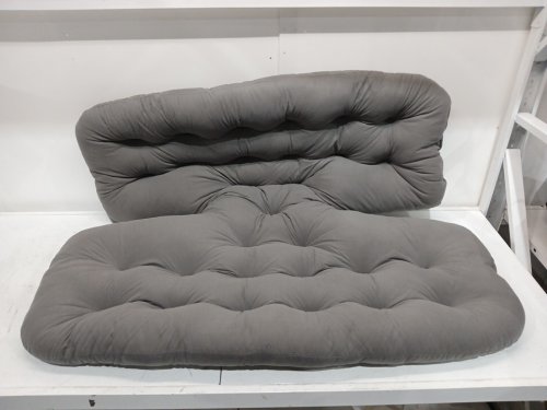 YWLVLI outdoor patio upholstered egg freestyle chair with cushion & frame - 300lbs capacity - 29.9" x 46" x 37" - grey image 6
