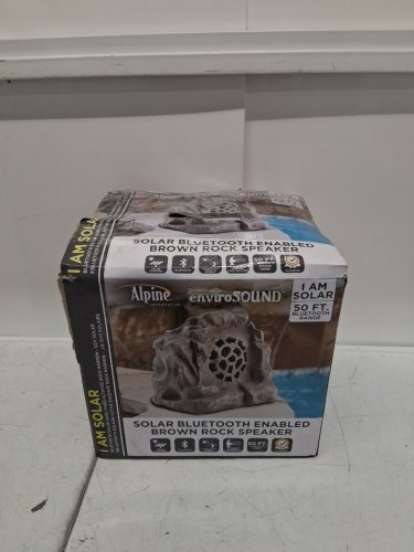Alpine Solar Bluetooth Enabled Rock Speaker - Grey image 2
