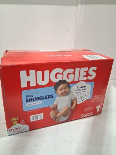 96PK HUGGIES LITTLE SNUGGLERS DISPOSABLE GENTLE SKIN PROTECTION BABY DIAPERS - SIZE 1 - DISNEY WINNIE THE POOH image 2