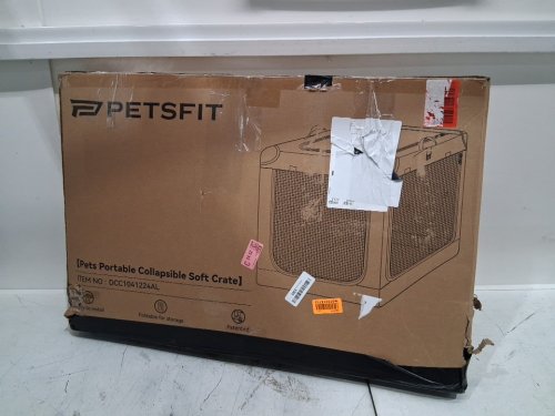 petsfit collapsibke dog crate - medium size dogs - 30" x 19.5" x 19.5" - grey (model : DCC1041224AL) image 3