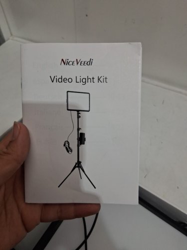 2PK NICEVEEDI LED VIDEO PHOTOGRAPHY LIGHTING KIT WITH TRIPOD STANDS - 2800K-6500K - BLACK (MODEL: NV-L12) image 8