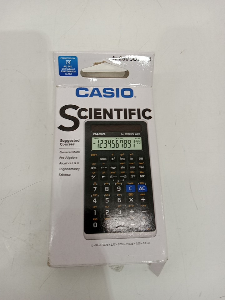 Casio Scientific Calculator - 5" x 3" - Black (Model: FX-260 SOLARII) image 2