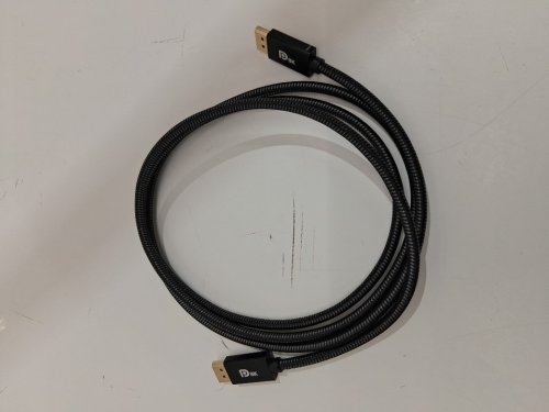 ivanky braided 8k displayport 1.4 cable - 8k@60HZ - 4k@144hz - 6.6ft -  black image 2