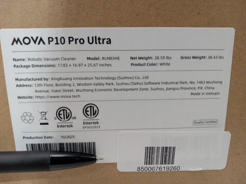 MOVA P10 PRO ULTRA ROBOT VACUUM WITH HOT WATER AUTO MOP WASHING & DRYING AND APP CONTROL - 10.5MM LIFTING FOR CARPET, 13000PA SUCTION, 360º OBSTACLE AVOIDANCE - WHITE (MODEL: RLM83HE) image 6
