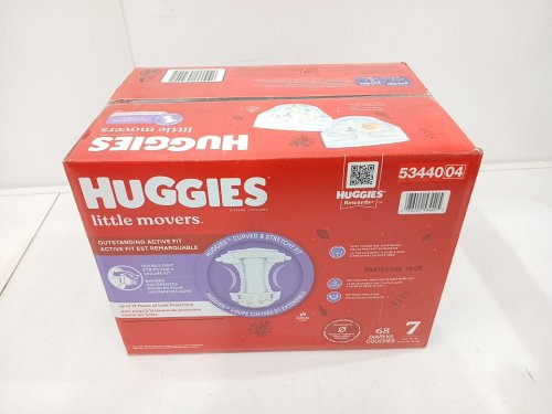 68PK HUGGIES LITTLE MOVERS BABY DIAPERS - SIZE 7 image 2