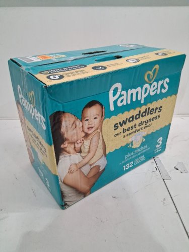 132PK PAMPERS SWADDLERS BEST DRYNESS DISPOSABLE DIAPERS - SIZE 3 - (16-28LBS) image 2