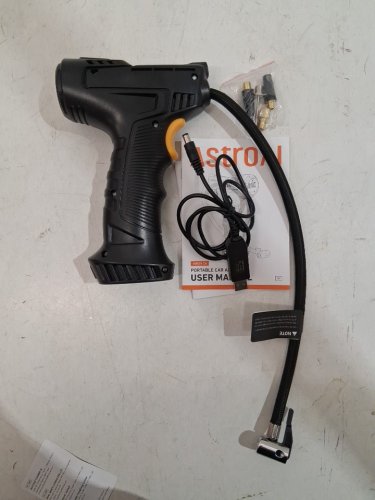 astroai rechargeable portable tire inflator - 150psi - black (model: airun c4) image 3
