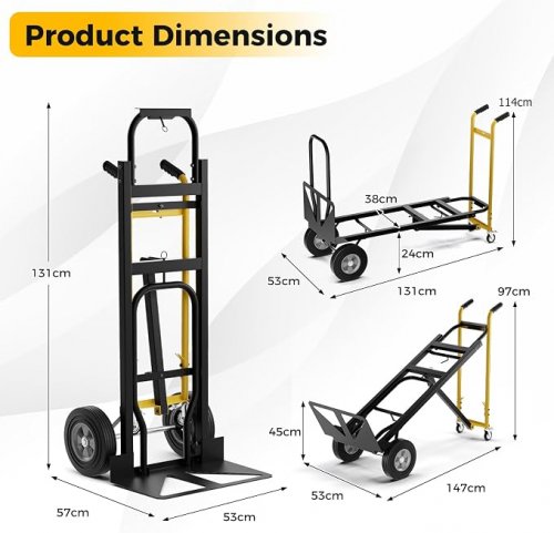 SilteD 3 in 1 Folding Hand Truck - 450kg capacity image 2